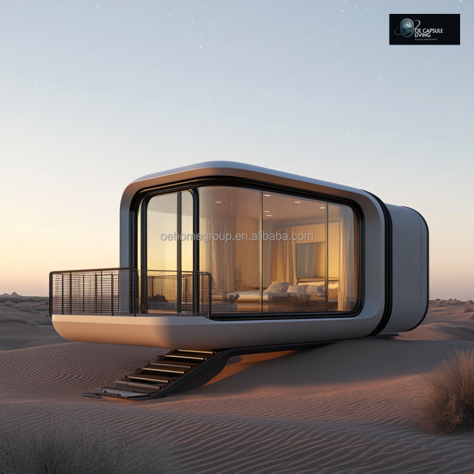 Luxe Prefabricated Modular Houses Holiday Resort Hotel Winddicht Apple Cabin Capsule House 6