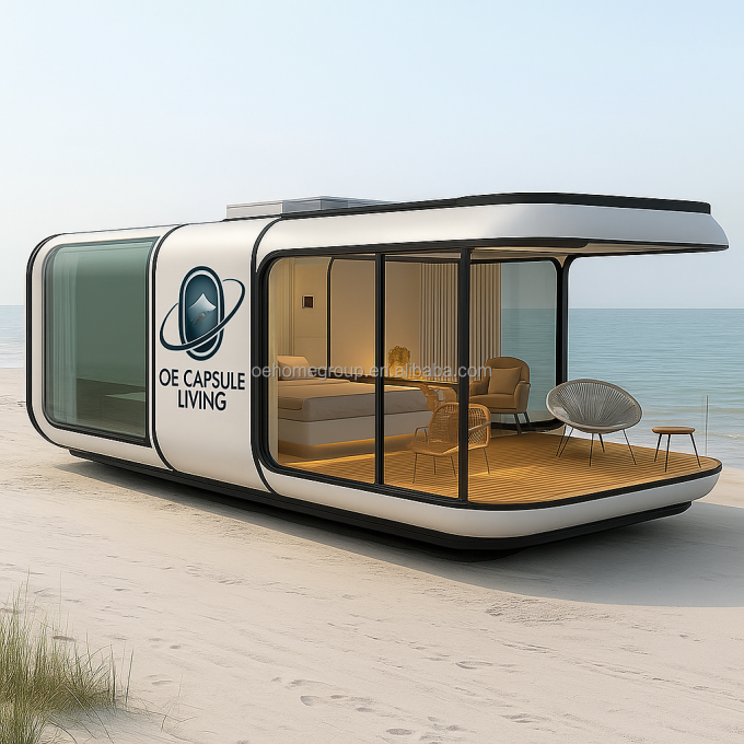 Huis Slapen Hotel Containerhuis Natuur Resort Geprefabriceerde Staalconstructie Voor Families 2