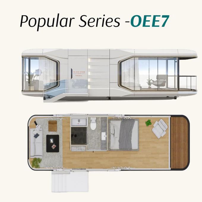 Luxe slaapkamer woonkamer Modern Prefab Smart Tiny Space Capsule Mobiele Modulaire Container Capsule House Hotel 2
