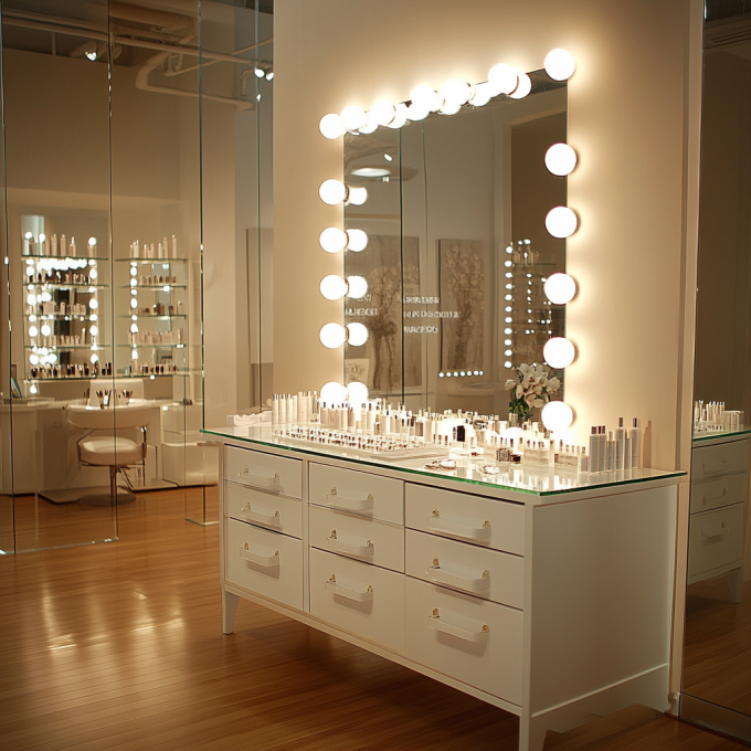 Vanity make-up spiegel met lichten cosmetische spiegel met 15 dimmable LED lampen 14