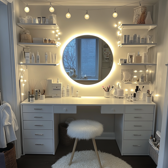 Vanity make-up spiegel met lichten cosmetische spiegel met 15 dimmable LED lampen 24