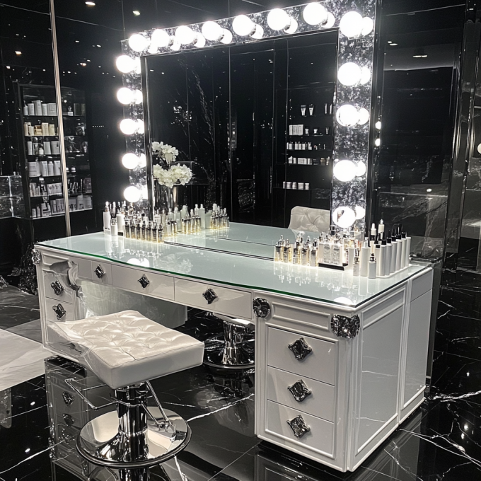 Touchscreen Metalen Frame 14 Lampen Make-up Spiegel met Lichten Led Vanity Spiegel 22