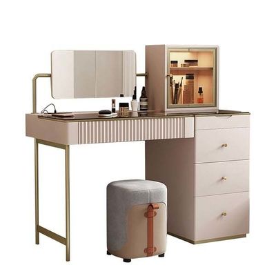 Moderne meubels Hout vanity dressing table make-up spiegel met laden