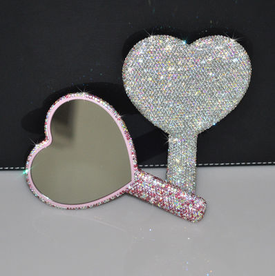 Kleine diamant make-up draagbare vergrootspiegel verlichting voor reizen