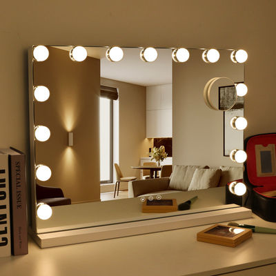 Persoonlijke schoonheid make-up spiegel met dimmable slimme muziek en Hollywood Vanity lichten
