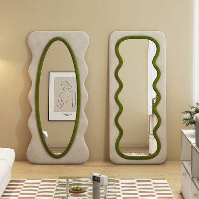 Woonkamer Overgrote vloer spiegel Vrijstaande volledige lengte spiegel Groot houten frame
