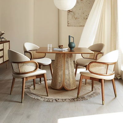 80x80 Massivhouten voetstuk Eetkamer Tafel Ronde sets