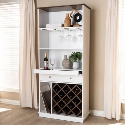 Keuken Hoek Wijnrekken Barkasten Met Hout En Glas Display Rack