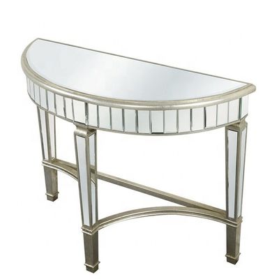 Antiek zilveren spiegelmeubelen Demilune Console Tafel Custom