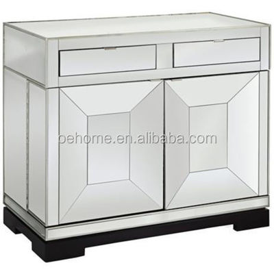 Moderne 2 deuren kristallen spiegelbuffetkasten Rolling Bar OEM