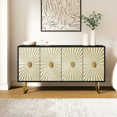 Woonkamer Houten tv-kast Zijdekantoor Mediaconsole Buffet Display Unit