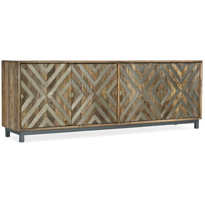 Custom Houten Keuken Sideboard Media Console Met Glasdeuren