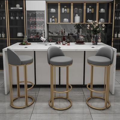 Modern hooggoud outdoor Italiaans kleurrijk metalen frame ijzeren barkrukken voor restaurants
