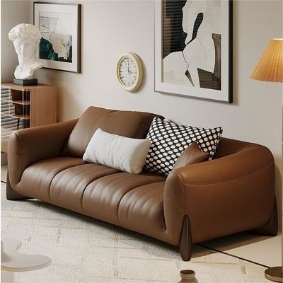 Italiaans Echt Lederafdelingstoel Sofa Set Modulaire woonkamermeubilair