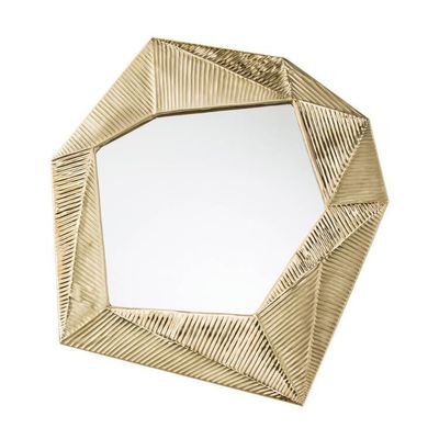 Antieke gouden badkamerspiegel Ronde 34 inch Stereoscopische zonneschijn