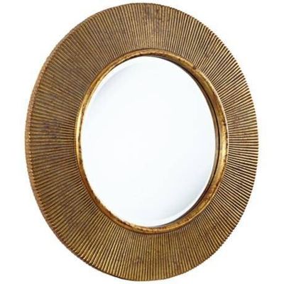 Ronde ovale zonnebrand Goud wandspiegel voor badkamer decoratief