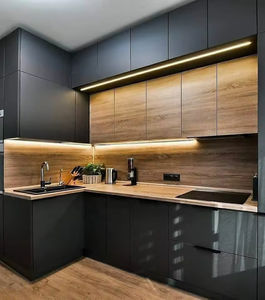 Hoek Keuken MDF Kasten Pantry Wit Zwart Modulair