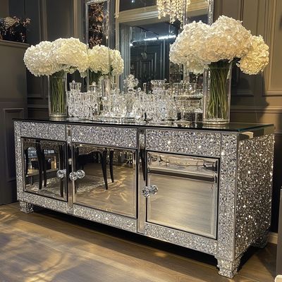 Custom TV Stand Set Latest Design Spiegeld TV Console Stand Voor Modern Luxe Huis Inrichting En Woonkamer Houten TV Standen