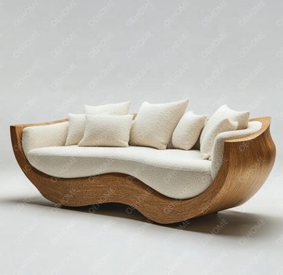 Gebogen Tuinmeubelen Woonkamer Houten Sofaset Met Modern Design En Aanpasbare Opties