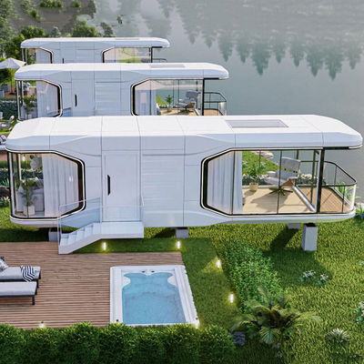 Luxe slaapkamer woonkamer Modern Prefab Smart Tiny Space Capsule Mobiele Modulaire Container Capsule House Hotel