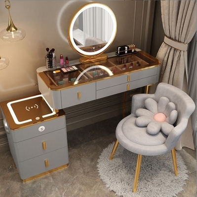 Slimme meubels Moderne eenvoudige multifunctionele prinses kleedkast Zijkastkas Vanity met spiegel stoel Smart Table