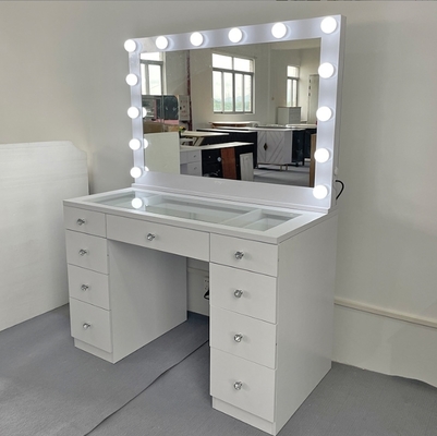 Touchscreen Metalen Frame 14 Lampen Make-up Spiegel met Lichten Led Vanity Spiegel