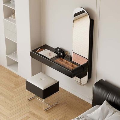 Villa slaapkamer kleine zwarte make-up vanity bureau met laden en led lichten