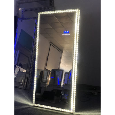 Led Light Up Full Length Floor Mirror Voor slaapkamer Salon Vanity Crystals
