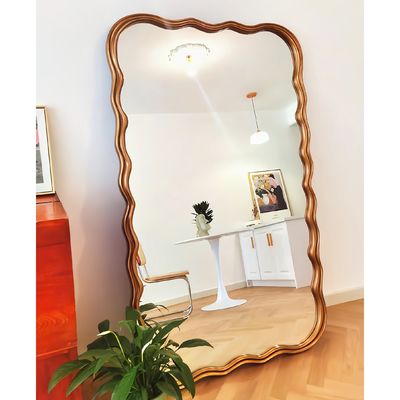 Persoonlijke vloerlengte overgrote vloerspiegel houten frame 71x32