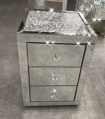 Gepersonaliseerde spiegelmeubelconsole kast 2 3 laden nachtkast