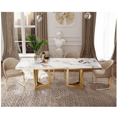 2020 Hot Seller Marmeren inleg Eettafel met aangepast ontwerp en solide patroon
