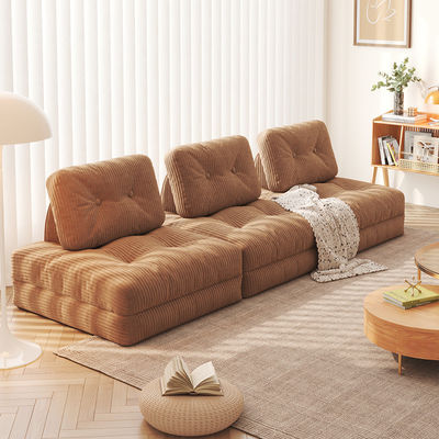 Leunende converteerbare sectioneel sofa bed sofa tatami met fluweelstof