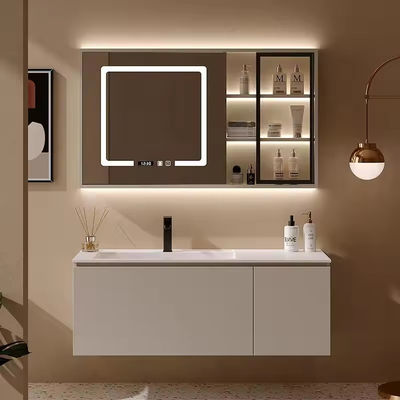 Moderne rechthoekige gootsteen vanity eenheid kast Combo voor badkamer toilet