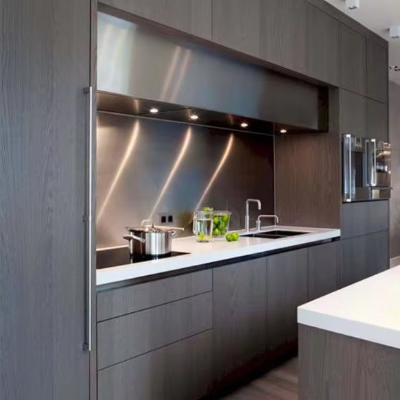 Modulaire high gloss keukenkasten met geassembleerde acryl afwerking 1