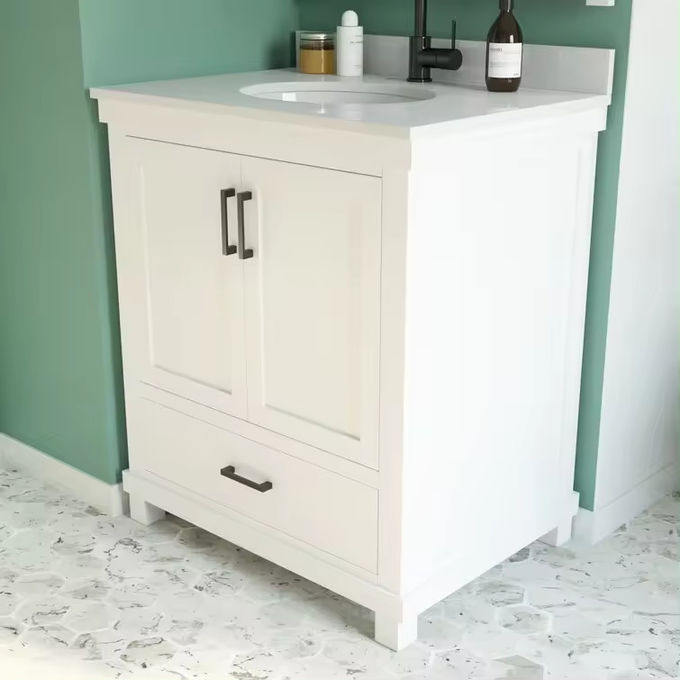 Wandmontage badkamer vanity eenheden gootstenen en kasten MDF multiplex 1
