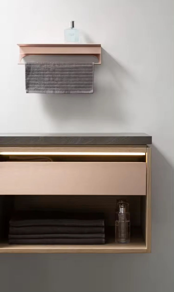 Kleine 42 inch toilet gootsteen eenheid garderobe ijdelheid en wasbak combo 0