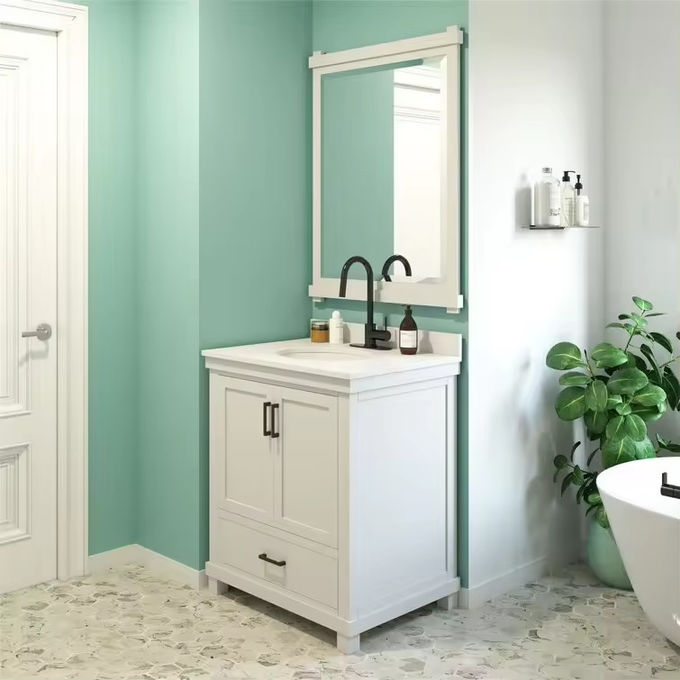 Wandmontage badkamer vanity eenheden gootstenen en kasten MDF multiplex 0