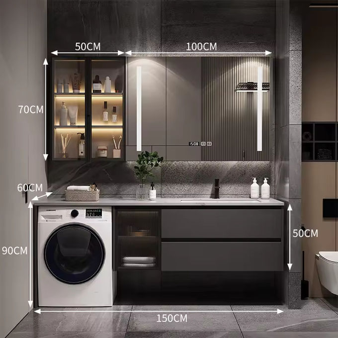 Moderne 48 inch badkamer vanity wasbak kast combinatie 0