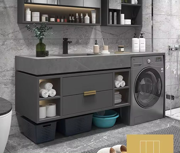 Moderne 48 inch badkamer vanity wasbak kast combinatie 1