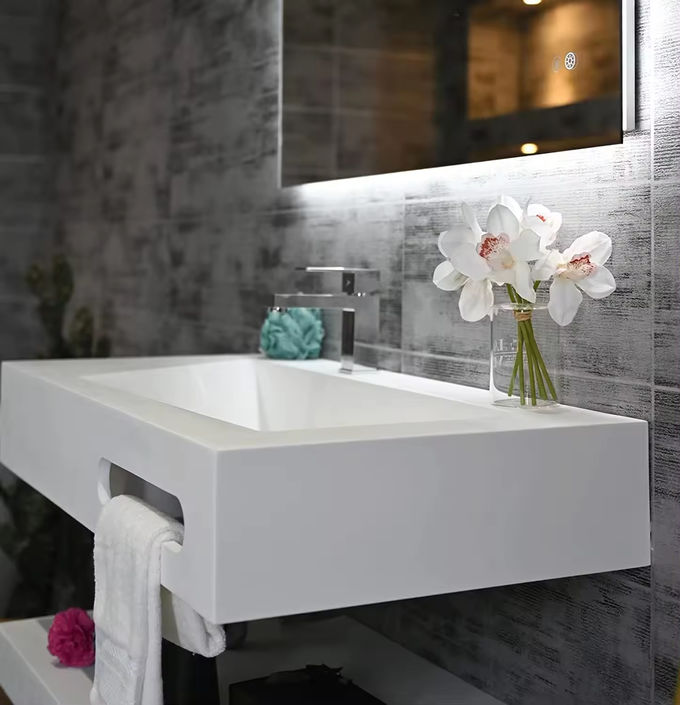 ODM Wandgehangen 36 Inch Badkamer Vanity Hoek Basin Eenheid 0
